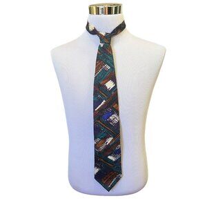 Mens Tie Silk Necktie Classic Montagu Multi Color 57 Long 4 Wide